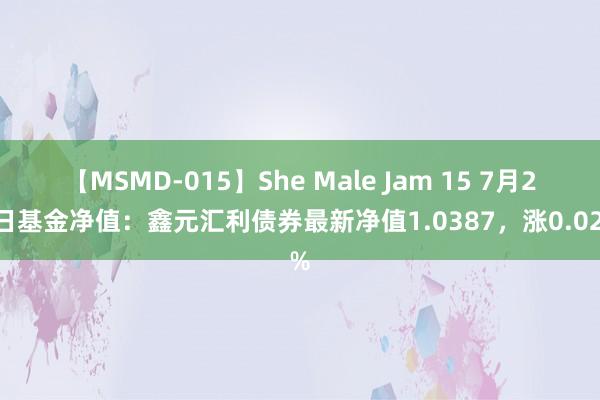 【MSMD-015】She Male Jam 15 7月26日基金净值：鑫元汇利债券最新净值1.0387，涨0.02%