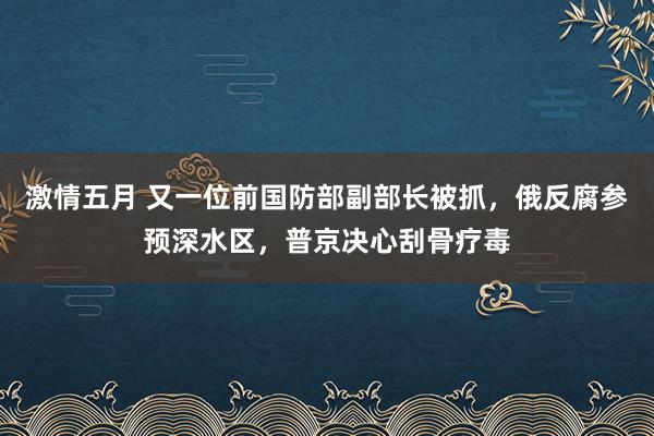 激情五月 又一位前国防部副部长被抓，俄反腐参预深水区，普京决心刮骨疗毒