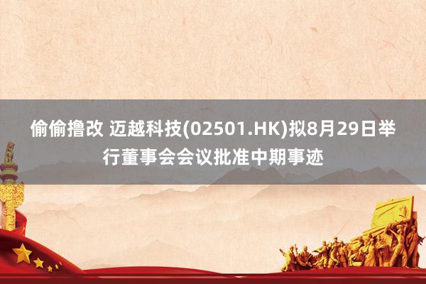 偷偷撸改 迈越科技(02501.HK)拟8月29日举行董事会会议批准中期事迹