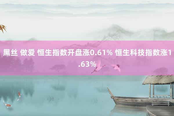 黑丝 做爱 恒生指数开盘涨0.61% 恒生科技指数涨1.63%